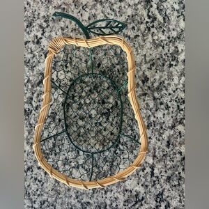 Vintage Pear Shaped Wire Basket